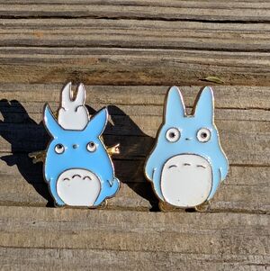 Blue Chu-Totoro Enamel Pin Set Of 2